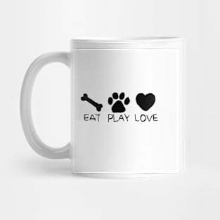 Dog eat play love Mug